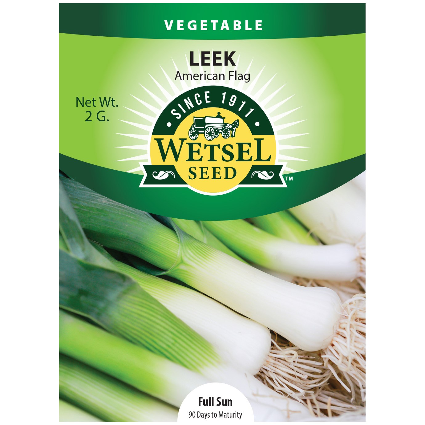 Leek, American Flag 2 Grams — priced per each; minimum 5; multiples of 5