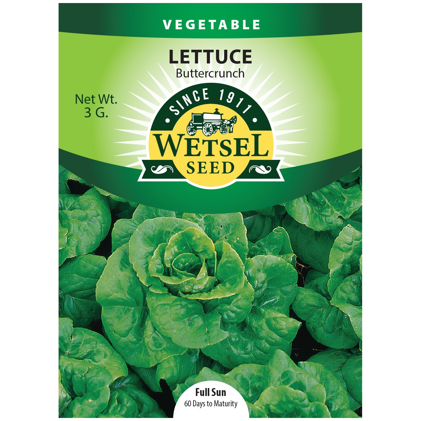 LETTUCE, BUTTERCRUNCH 3 GRAMS — priced per each; minimum 5; multiples of 5