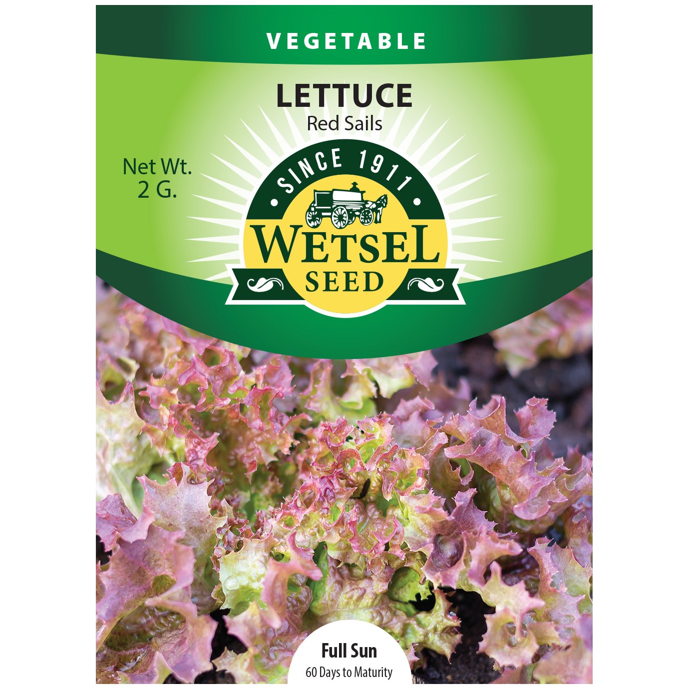 Lettuce, Red Sails 2 Grams — priced per each; minimum 5; multiples of 5