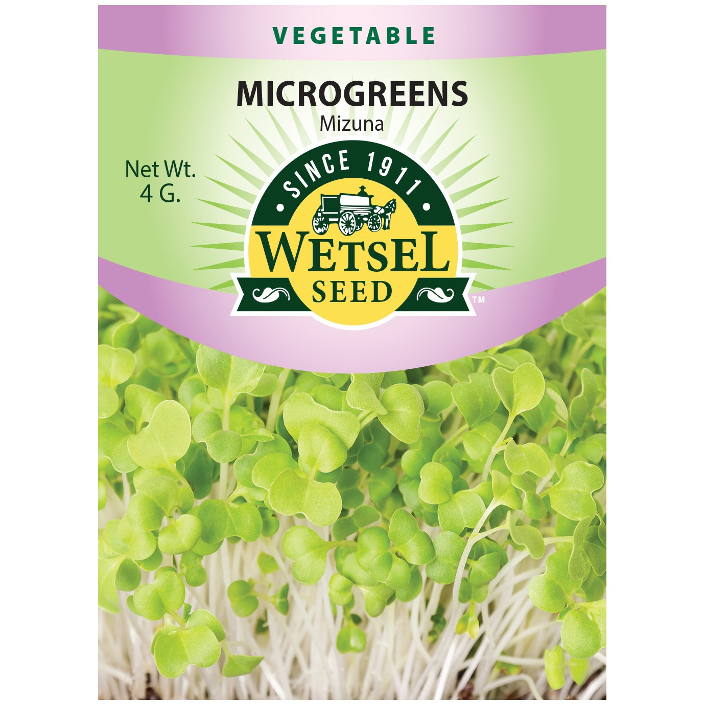 Microgreens, Mizuna 4 Gram — priced per each; minimum 5; multiples of 5