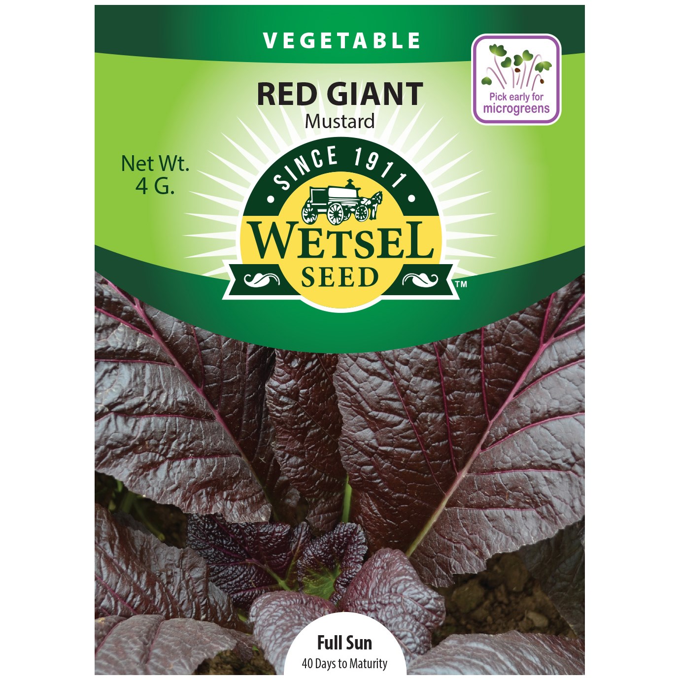 Mustard, Red Giant 4 Grams — priced per each; minimum 5; multiples of 5