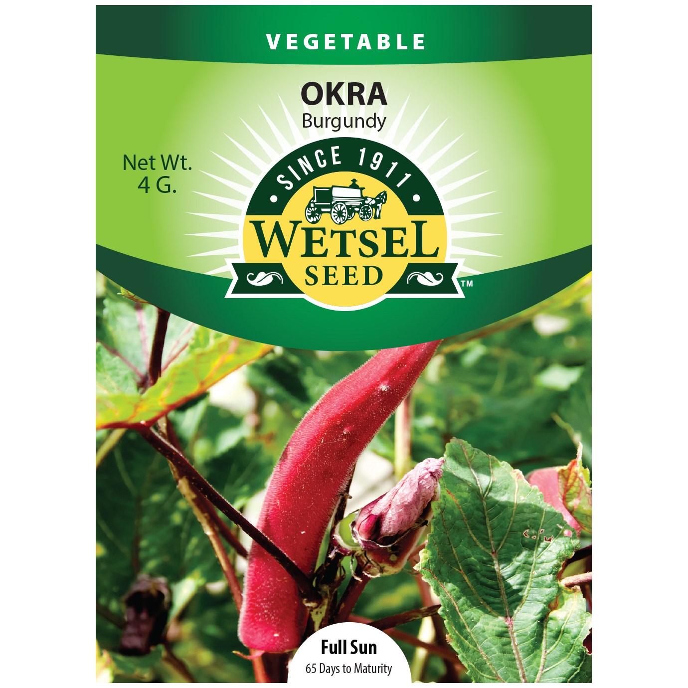 Okra, Burgundy 4 Grams — priced per each; minimum 5; multiples of 5