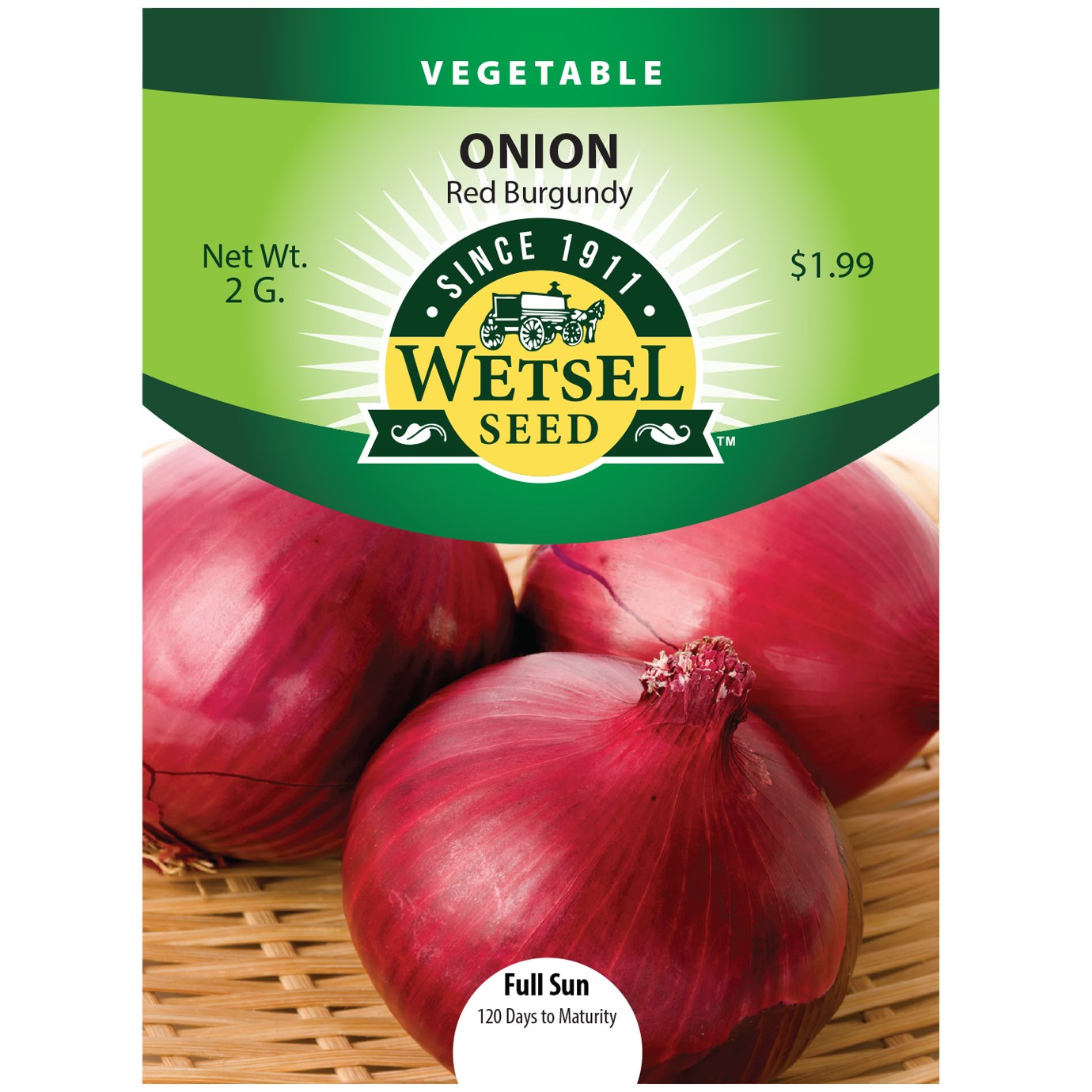 Onion, Red Burgundy 2 Gram — priced per each; minimum 5; multiples of 5