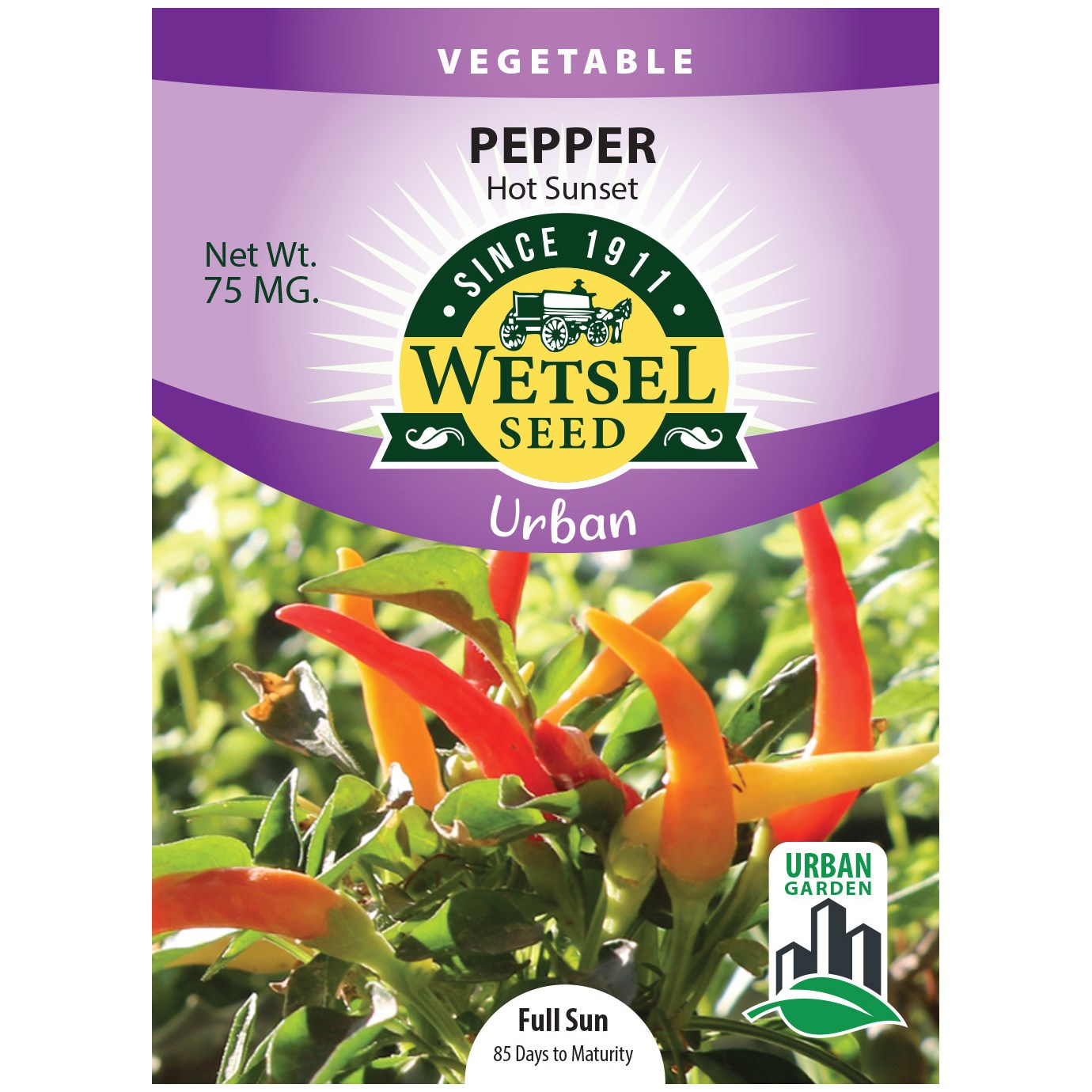 Peppers, Hot Sunset 75mg — priced per each; minimum 5; multiples of 5