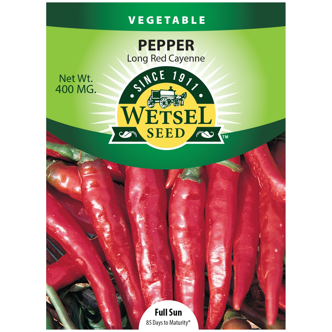 Peppers, Long Red Cayenne 400mg — priced per each; minimum 5; multiples of 5