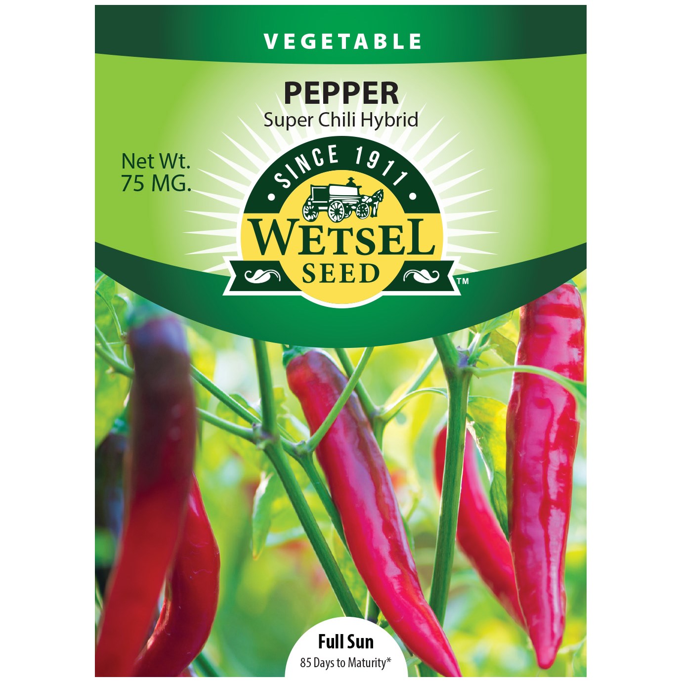 Peppers, Super Chili Hybrid 75mg — priced per each; minimum 5; multiples of 5