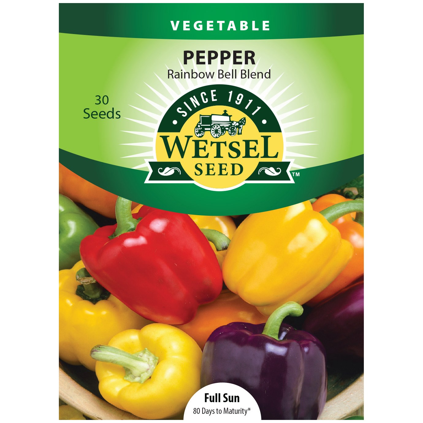 Peppers, Rainbow Bell Blend 30 Seed Count — priced per each; minimum 5; multiples of 5
