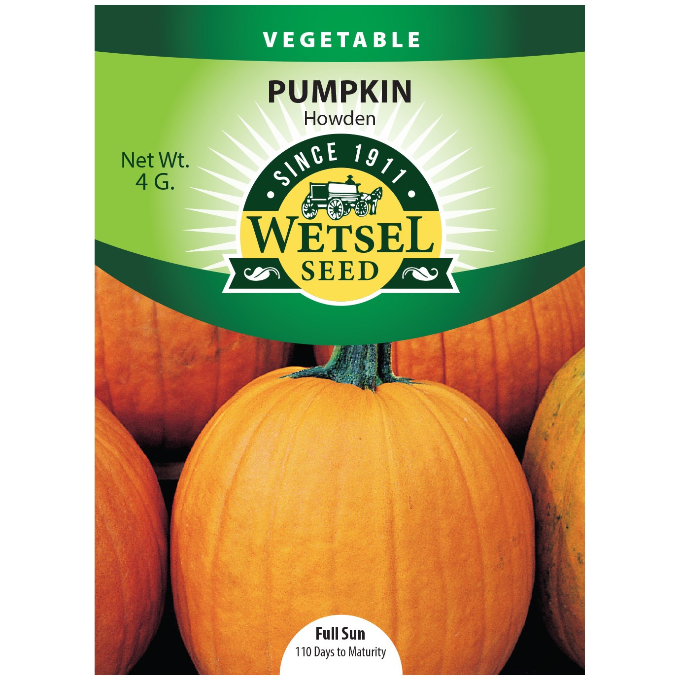 Pumpkin, Howden 4 Grams — priced per each; minimum 5; multiples of 5