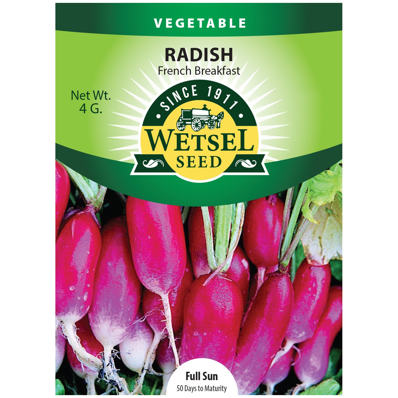 Radish, French Breakfast 4 Grams — priced per each; minimum 5; multiples of 5