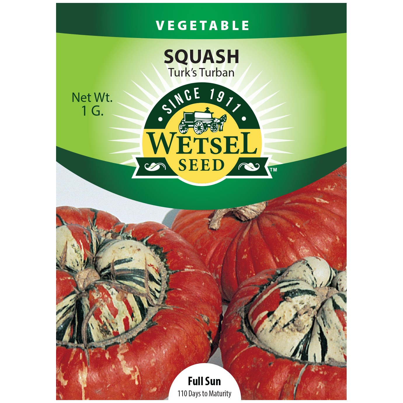 Squash, Turks Turban 1 Gram — priced per each; minimum 5; multiples of 5