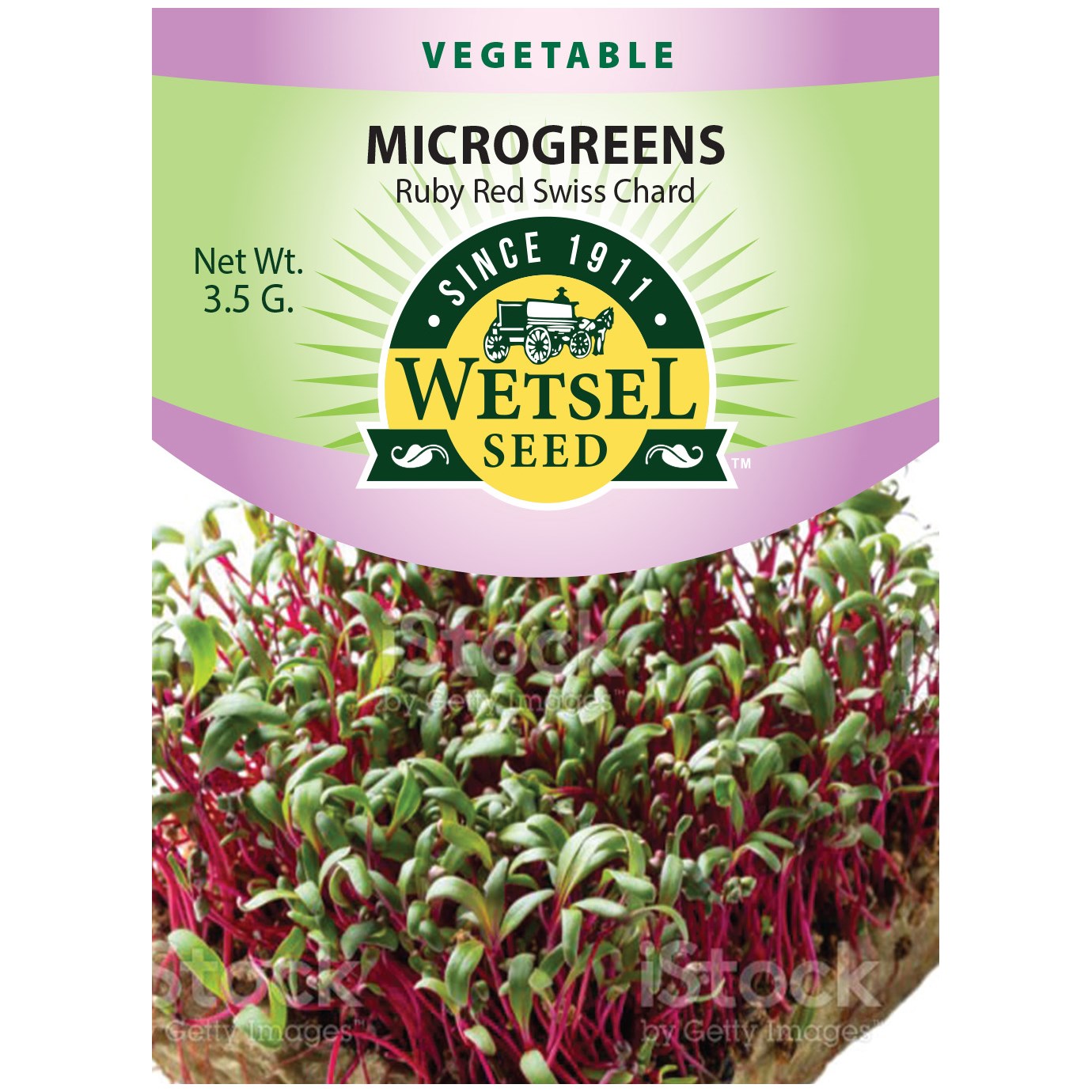 Microgreens, Ruby Red Swiss Chard 3.5 Grams — priced per each; minimum 5; multiples of 5