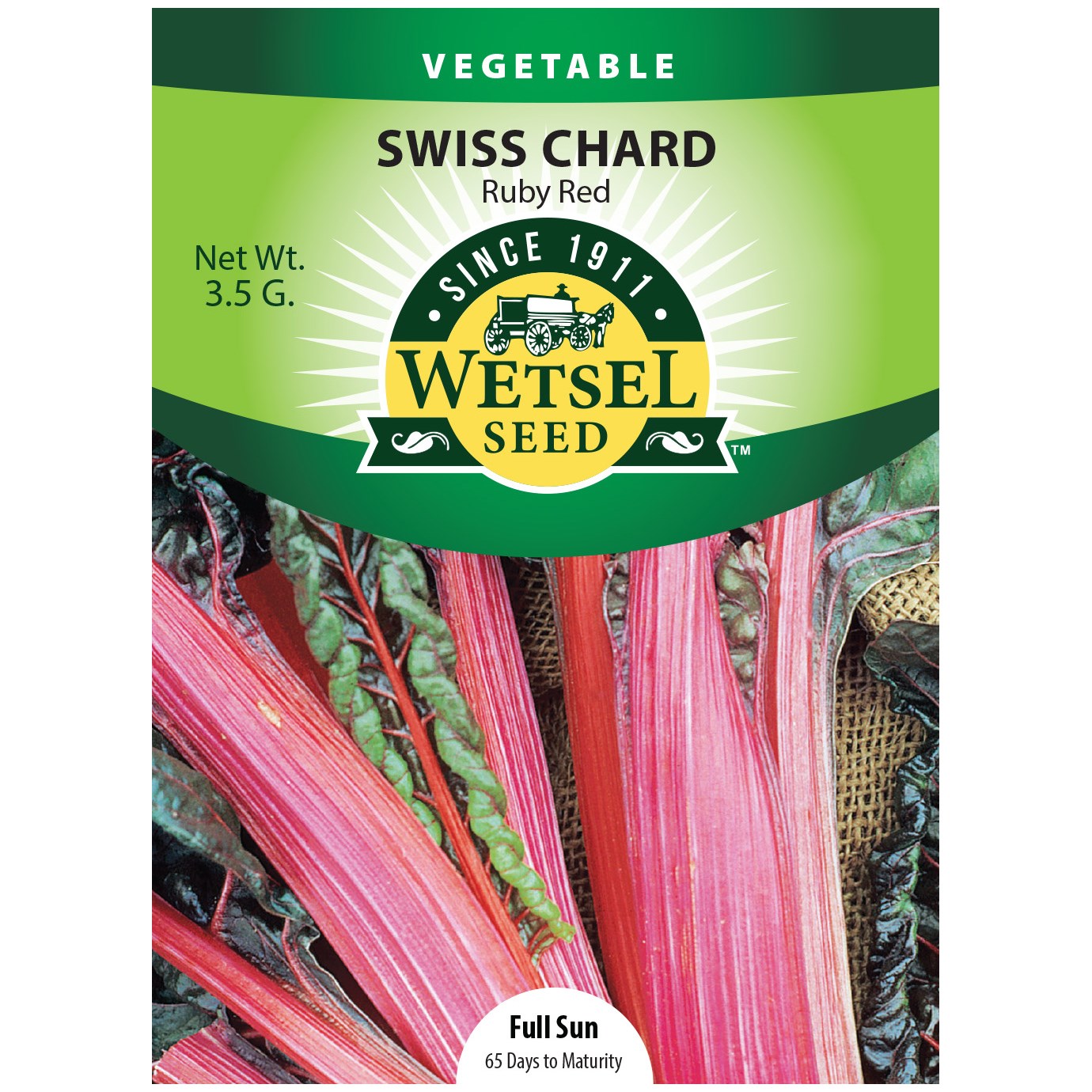 Swiss Chard, Red 3.5 Grams — priced per each; minimum 5; multiples of 5