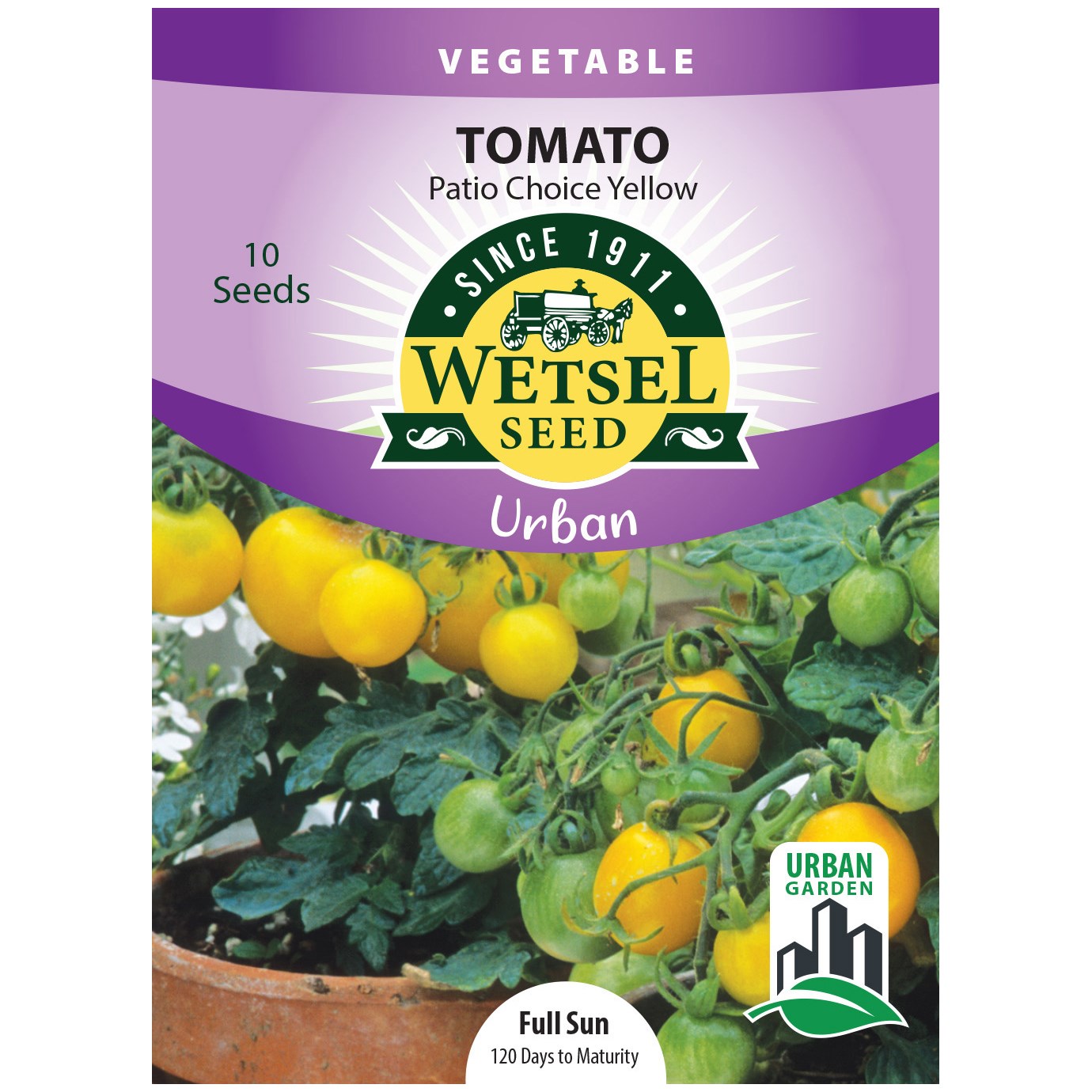 Tomato, Patio Choice Yellow 10 Seed Count — priced per each; minimum 5; multiples of 5