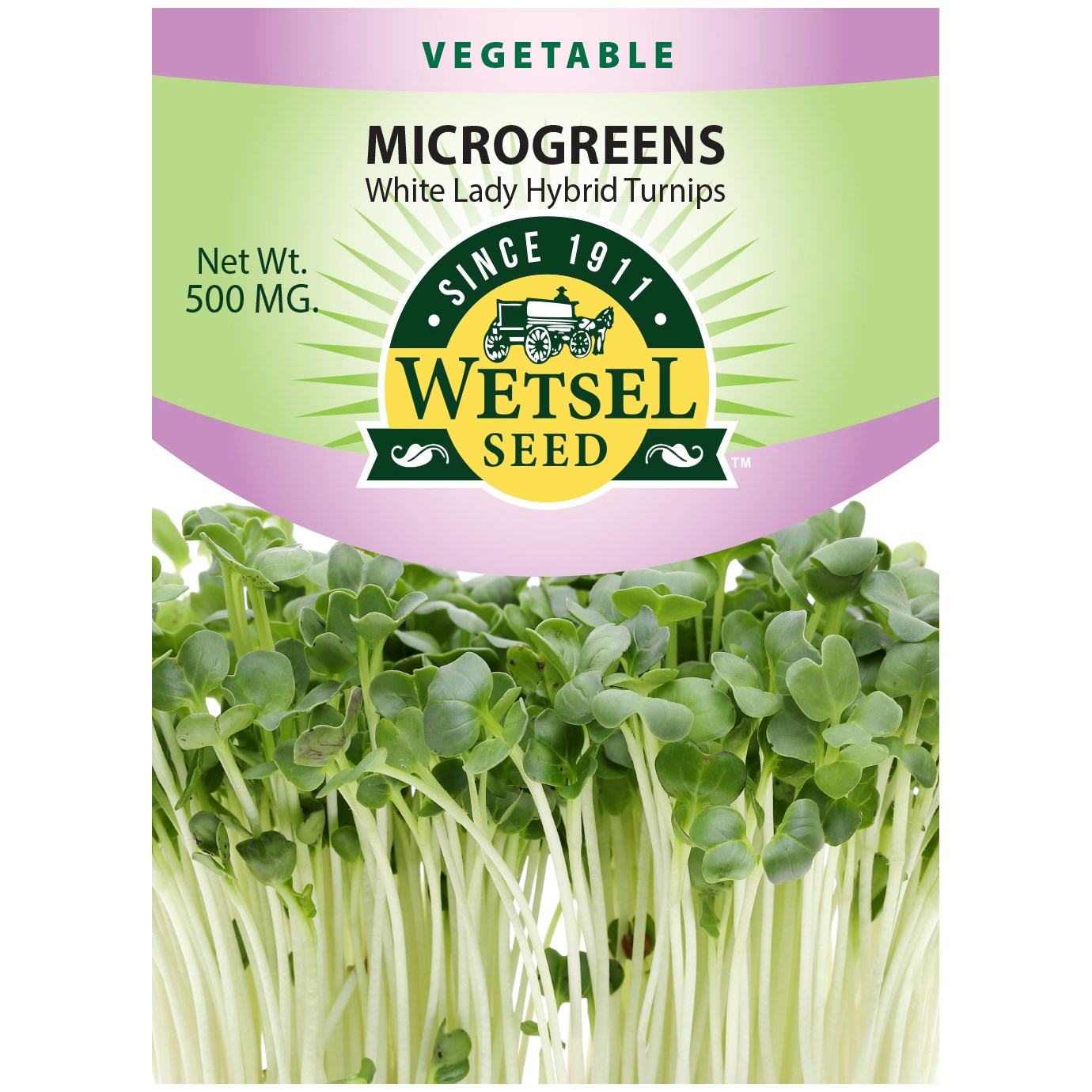 Microgreens, White Lady Turnip 500mg — priced per each; minimum 5; multiples of 5