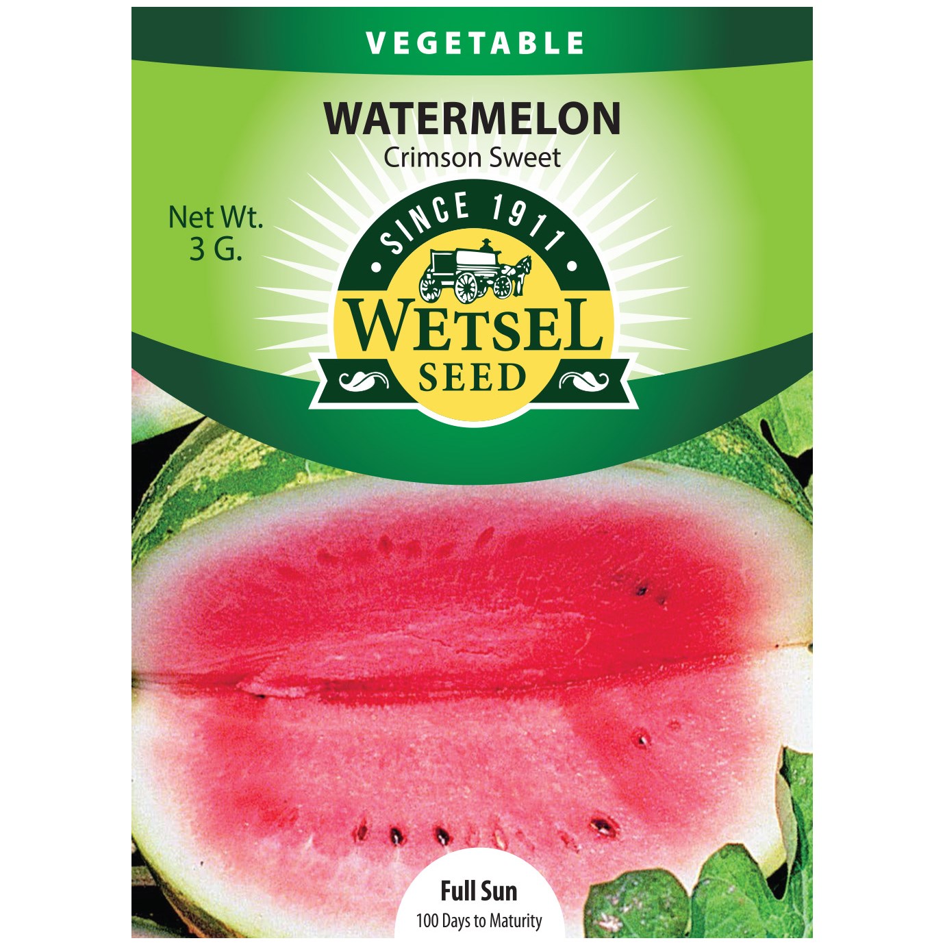 Watermelon, Crimson Sweet 3 Grams — priced per each; minimum 5; multiples of 5