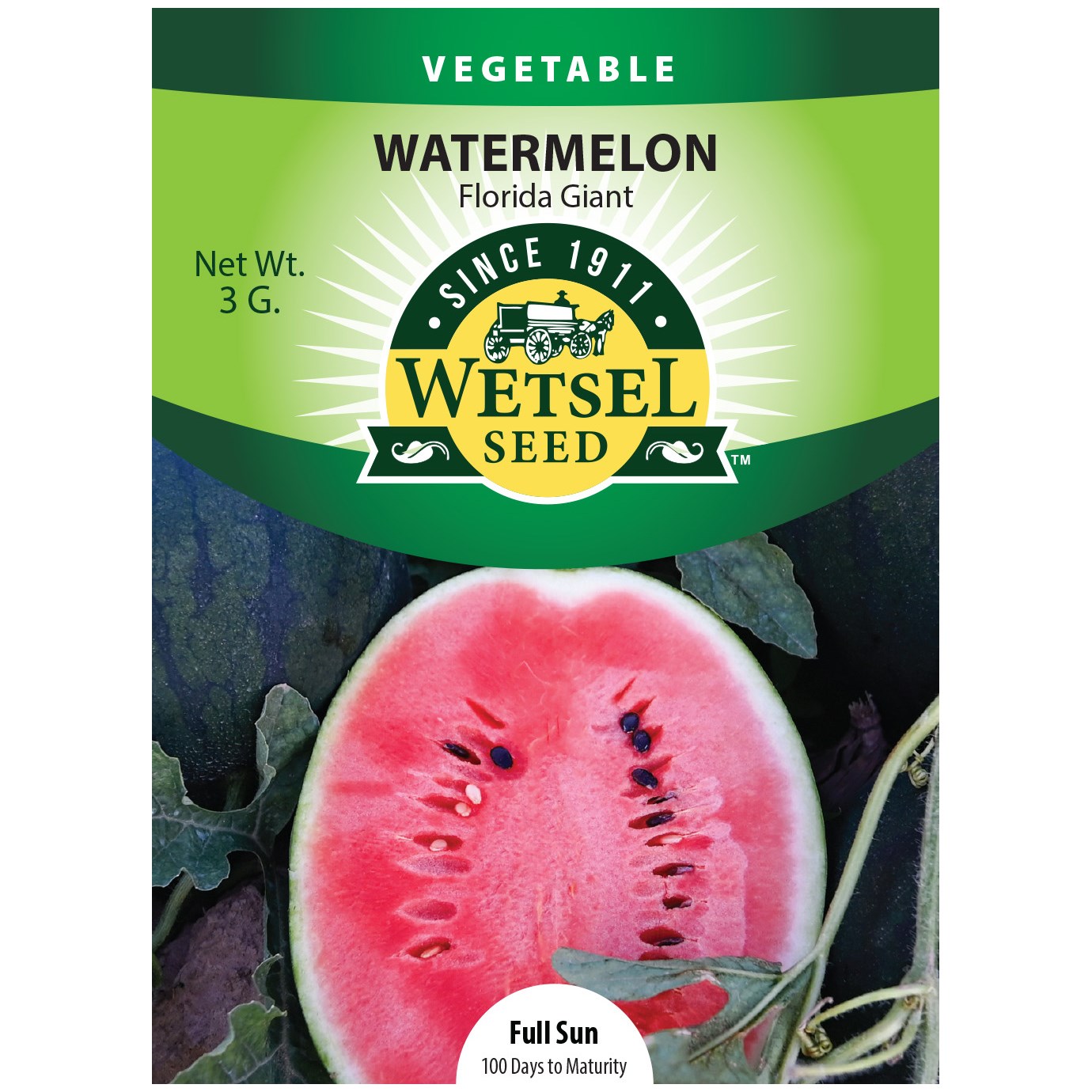 Watermelon, Florida Giant 3 Grams — priced per each; minimum 5; multiples of 5