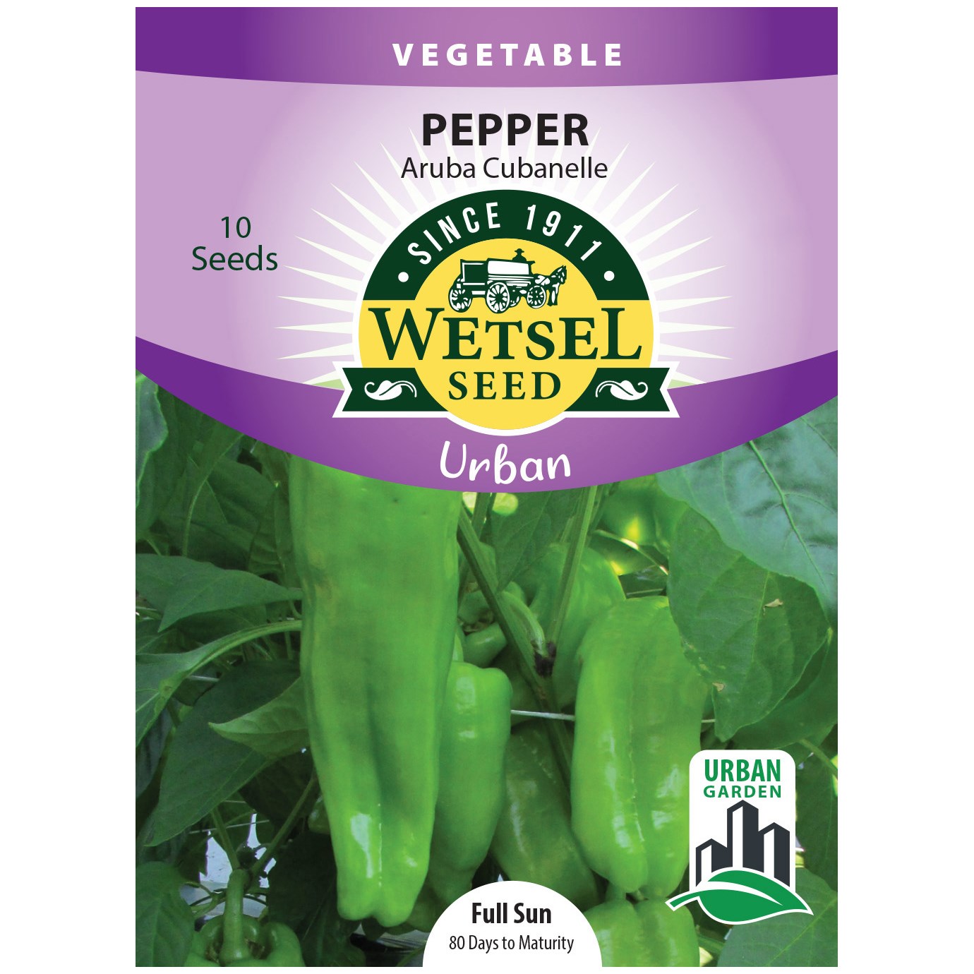 Peppers, Aruba Cubanelle ( Patio ) 10 Seed Count — priced per each; minimum 5; multiples of 5