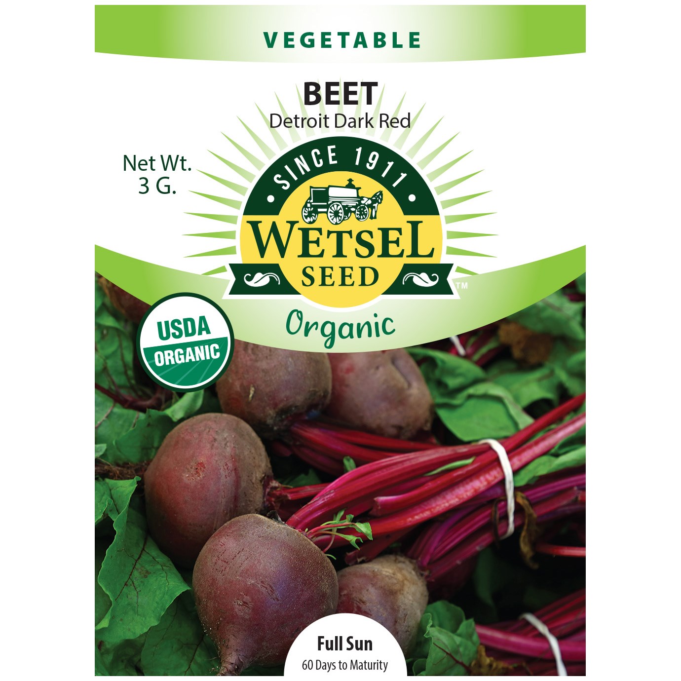 Beets, Organic Detroit Dark Red 3 Grams — priced per each; minimum 5; multiples of 5