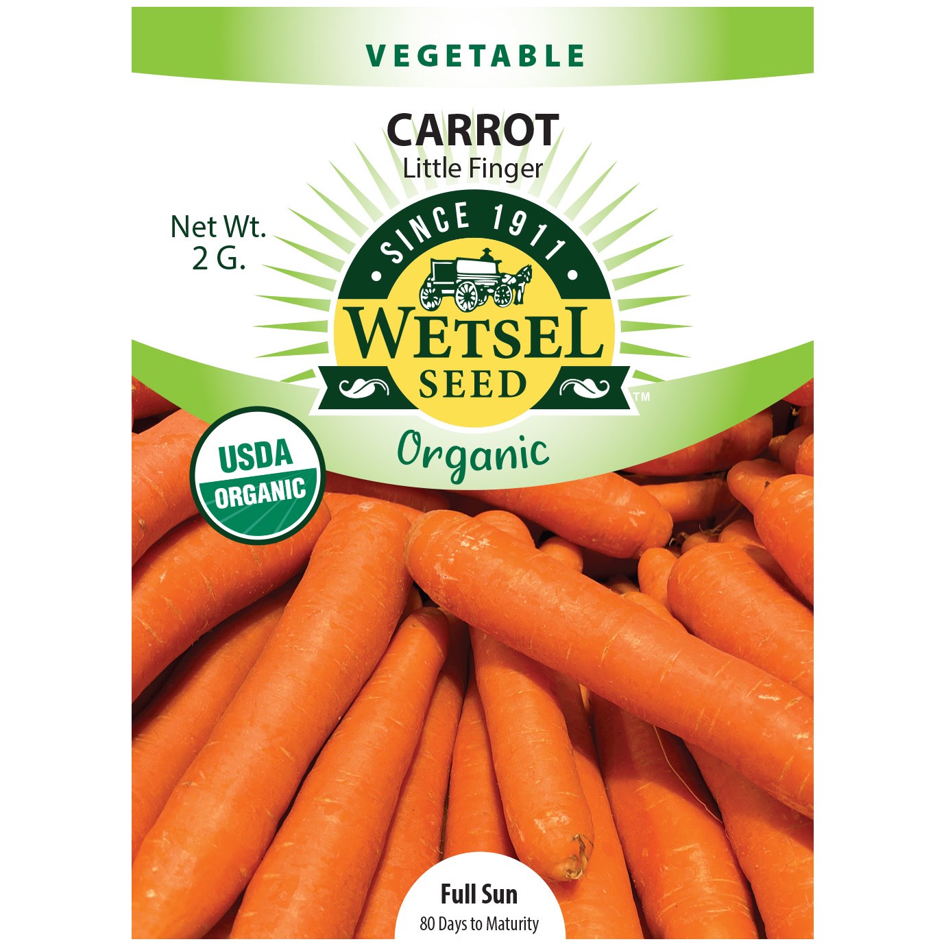 Carrots, Organic Little Finger 2 Grams — priced per each; minimum 5; multiples of 5