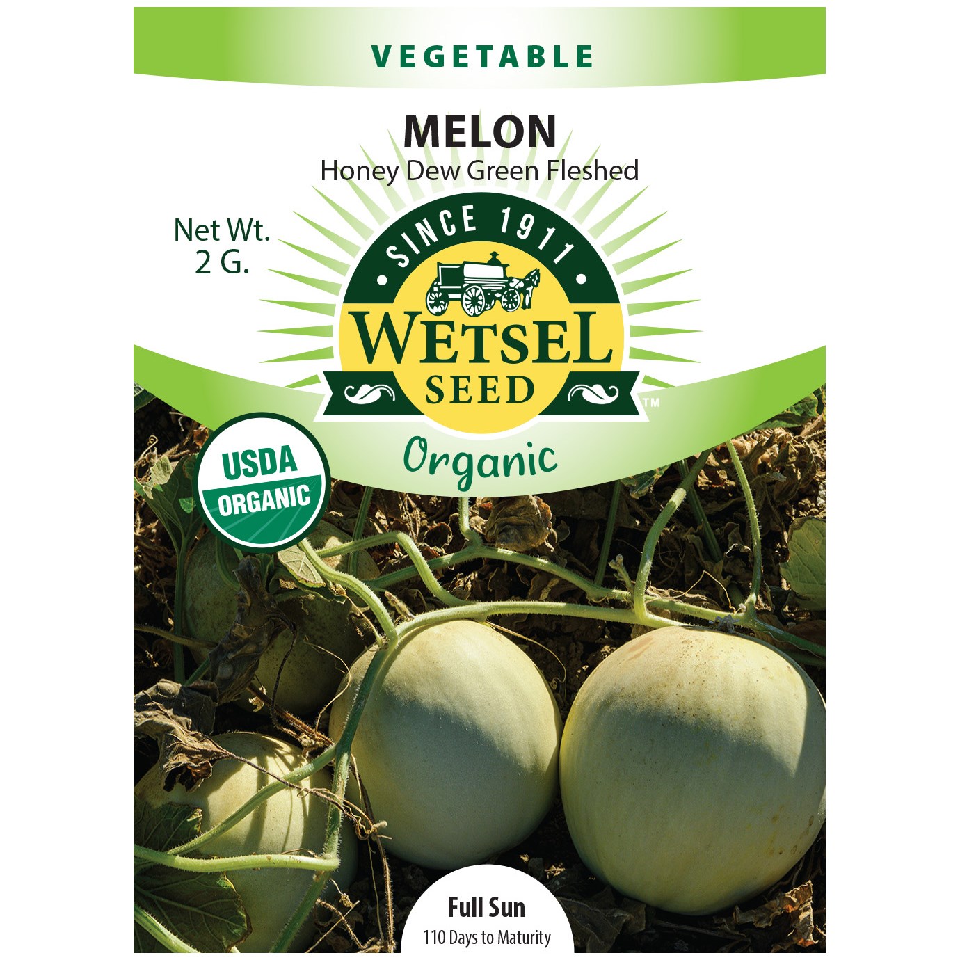 Cantaloupe, Organic Honeydew Green Fleshed 2 Grams — priced per each; minimum 5; multiples of 5