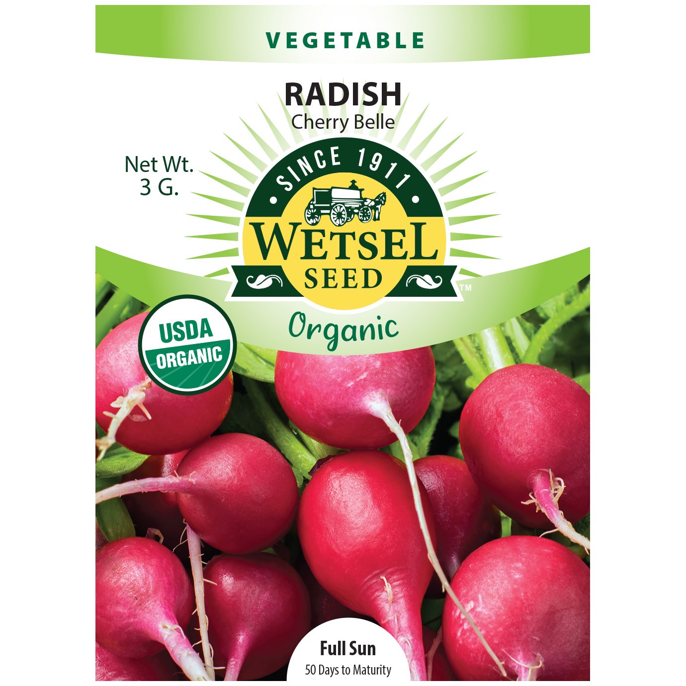 Radish, Organic Cherry Belle 3 Grams — priced per each; minimum 5; multiples of 5