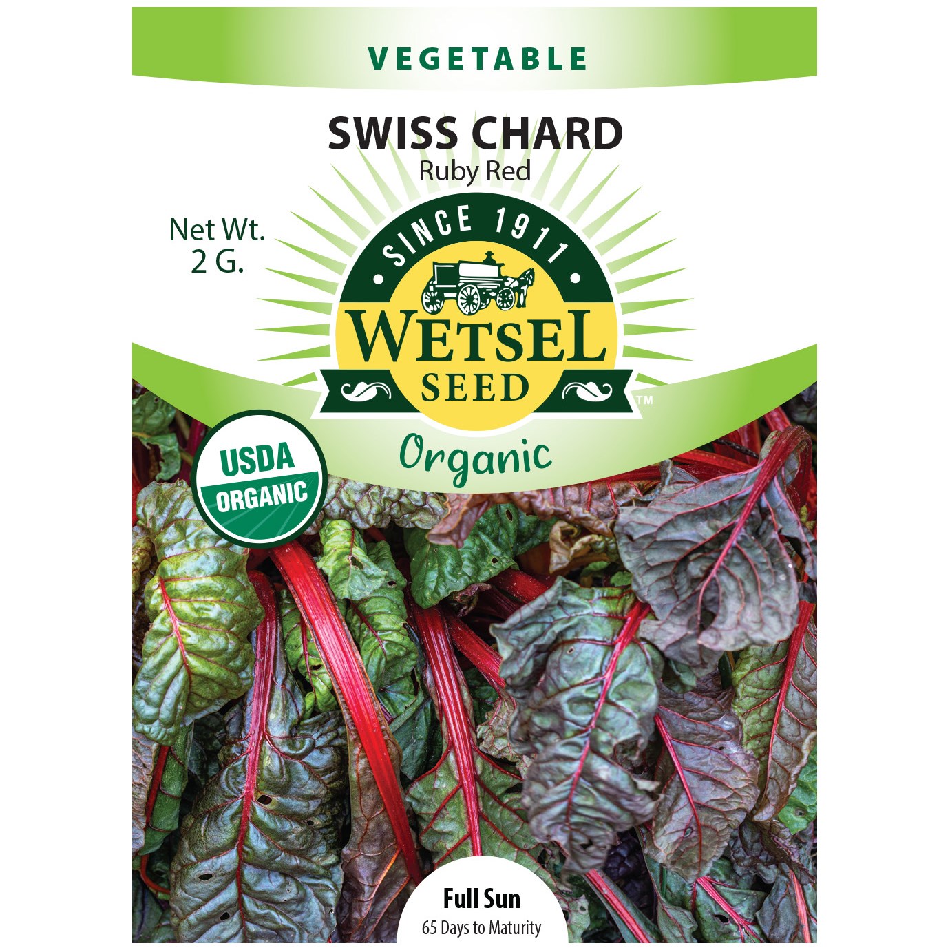 Swiss Chard, Organic Ruby 2 Grams — priced per each; minimum 5; multiples of 5