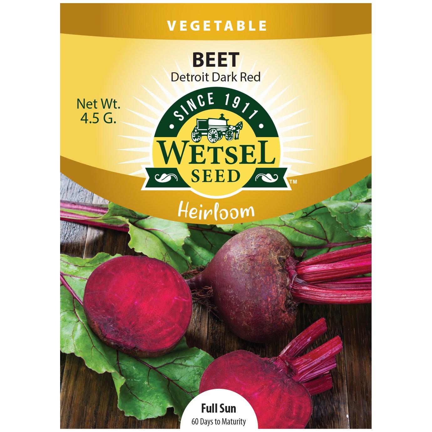 Beets, Heirloom Detroit 4.5 Grams — priced per each; minimum 5; multiples of 5