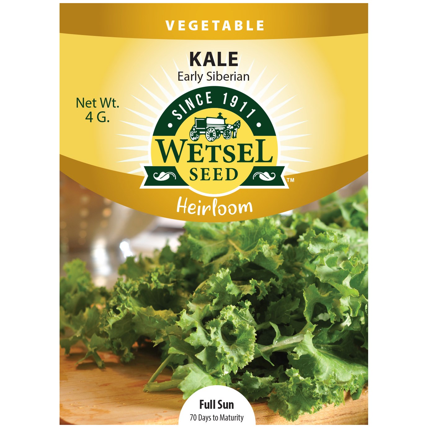 Kale, Heirloom Early Siberian 4 Grams — priced per each; minimum 5; multiples of 5