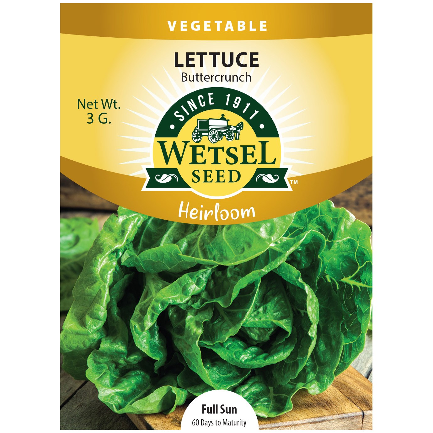 Lettuce, Heirloom Buttercrunch 3 Grams — priced per each; minimum 5; multiples of 5