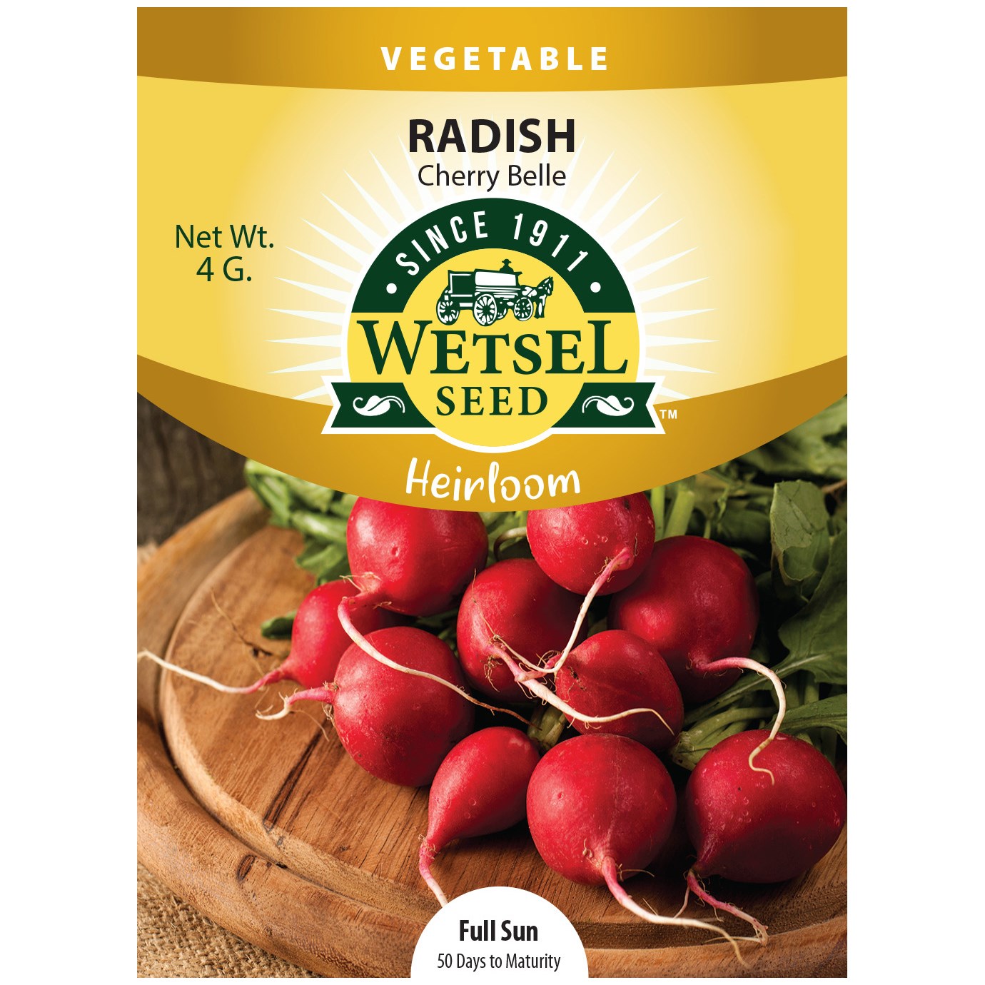 Radish, Heirloom Cherry Belle 4 Grams — priced per each; minimum 5; multiples of 5