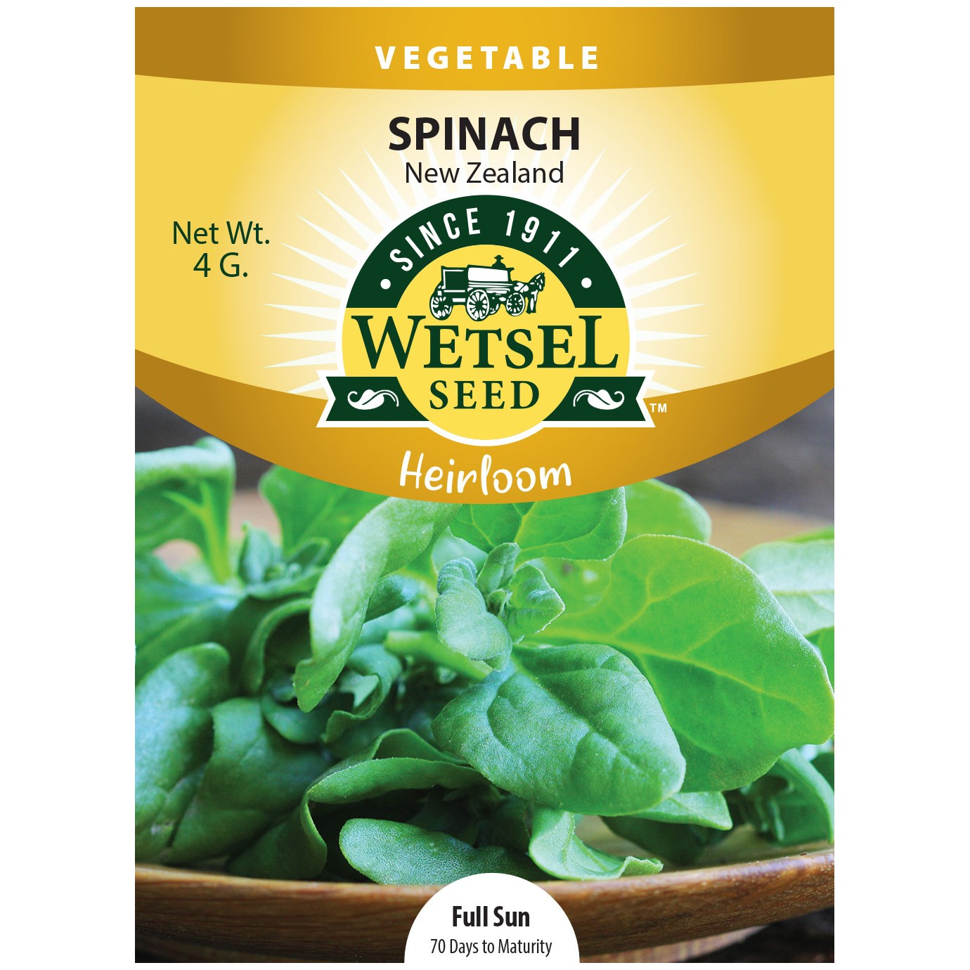 Spinach, Heirloom New Zealand 4 Grams — priced per each; minimum 5; multiples of 5