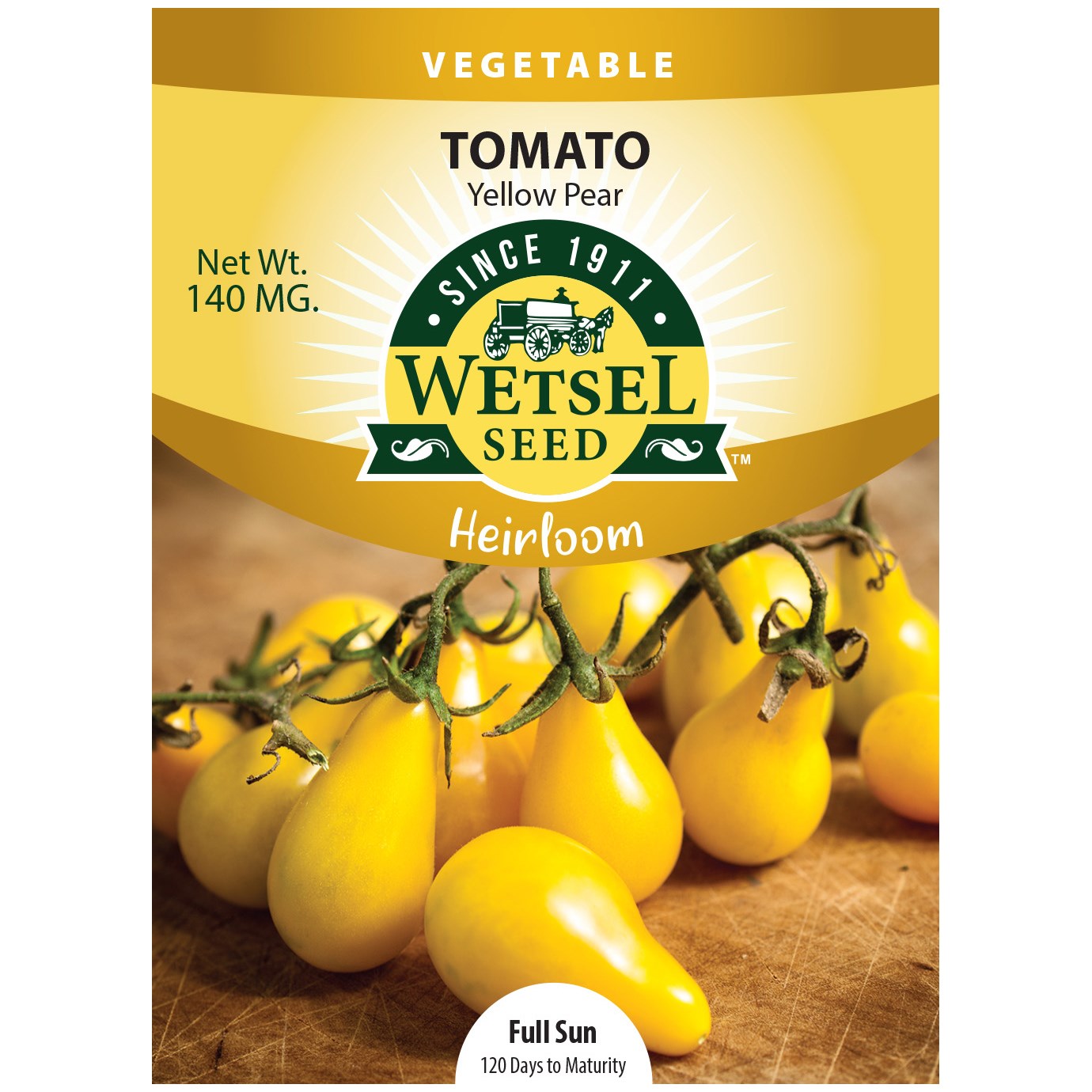 Tomato, Heirloom Tomato Yellow Pear 140mg — priced per each; minimum 5; multiples of 5