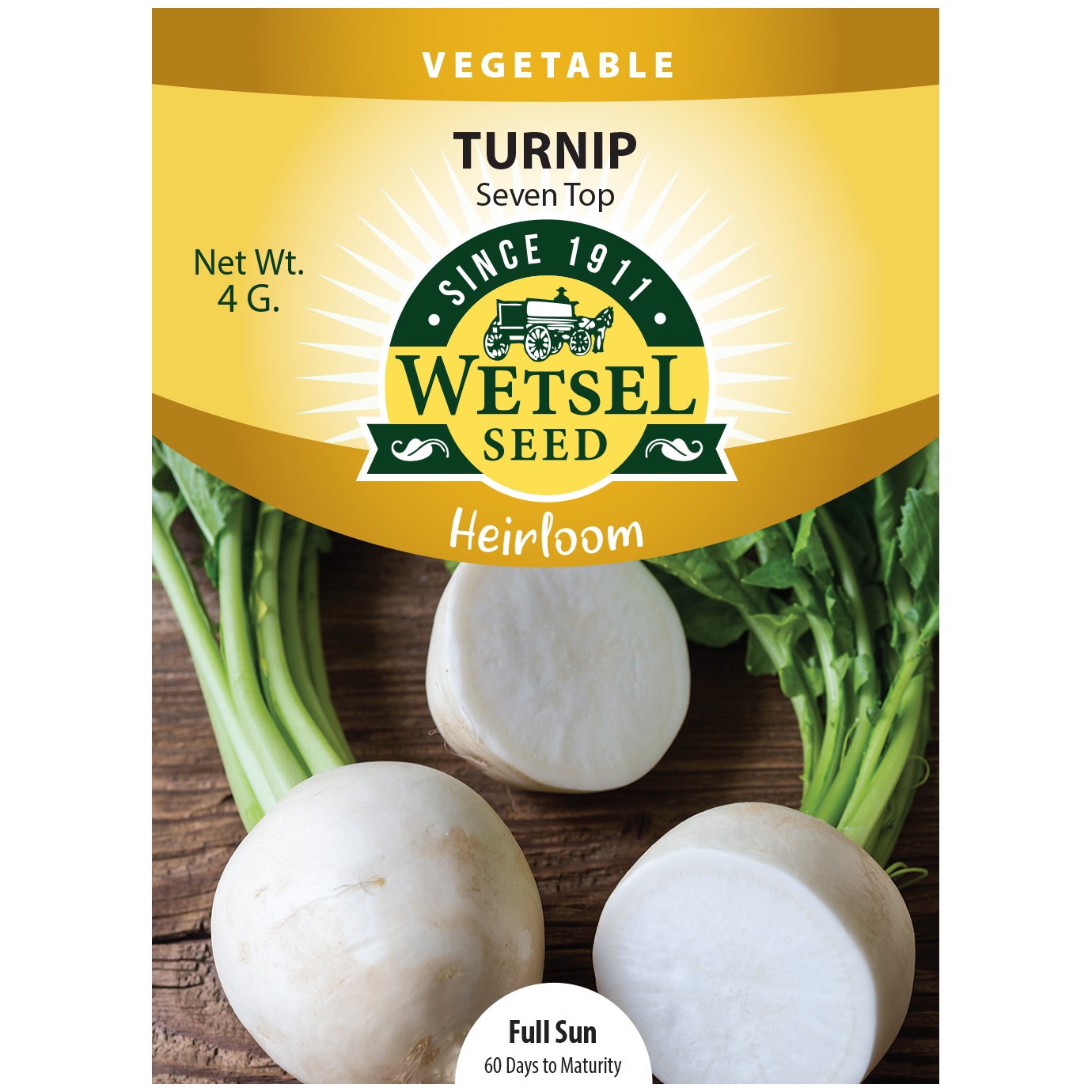 Turnips, Heirloom Seven Top 4 Grams — priced per each; minimum 5; multiples of 5