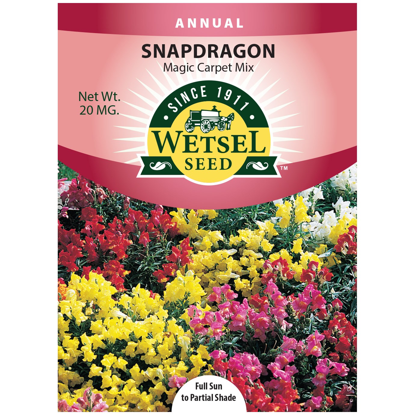 Snapdragon, Magic Carpet Mix 20mg — priced per each; minimum 5; multiples of 5
