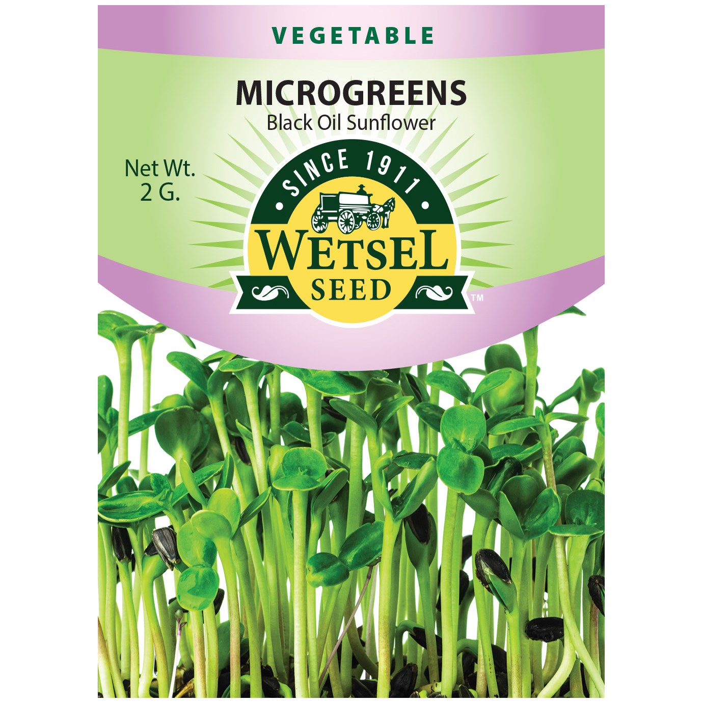 Microgreens, Black Oil Sunflower 2 Grams — priced per each; minimum 5; multiples of 5