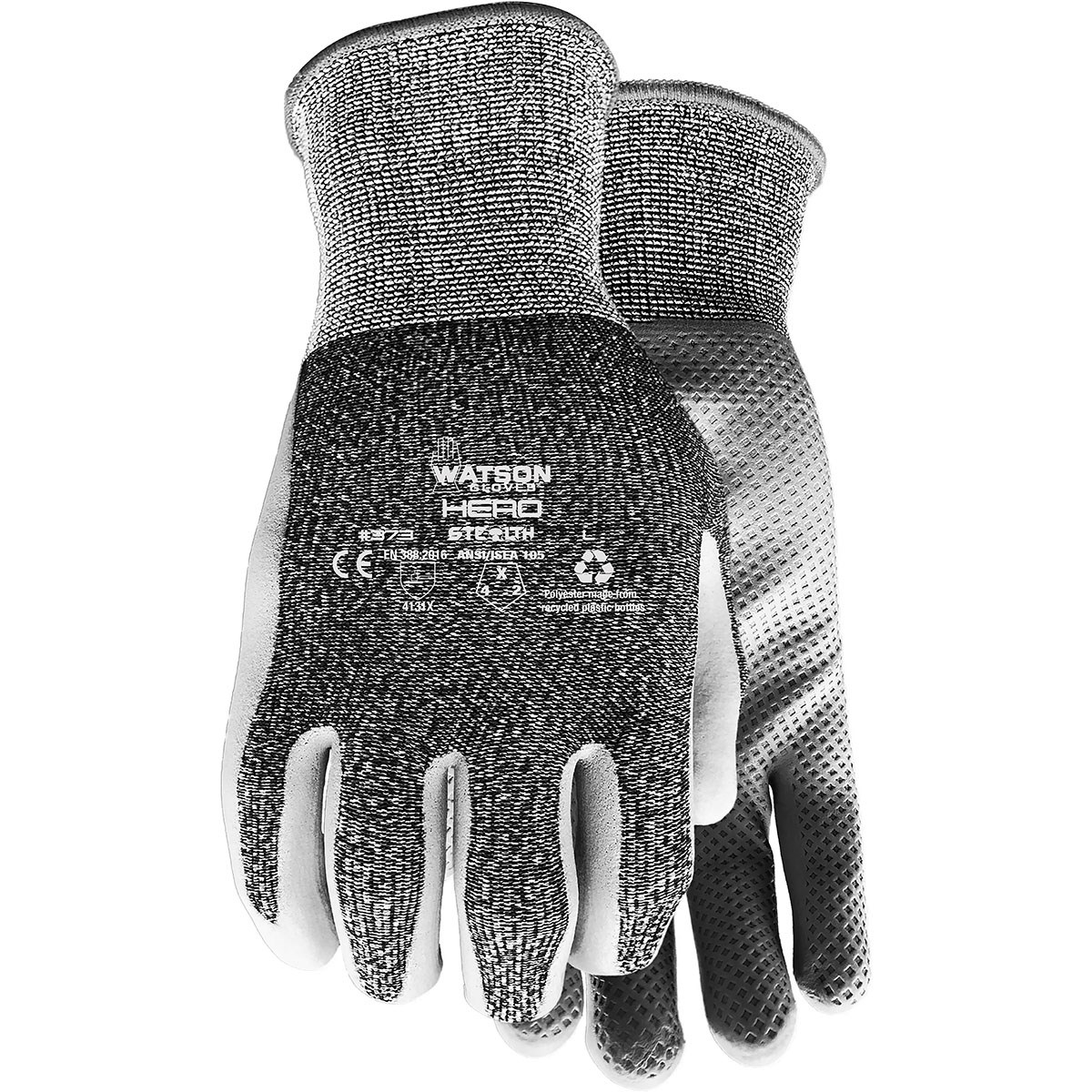 Watson Gloves Stealth XL 15G Poly Seemless Knit — priced per each; minimum 6; multiples of 6