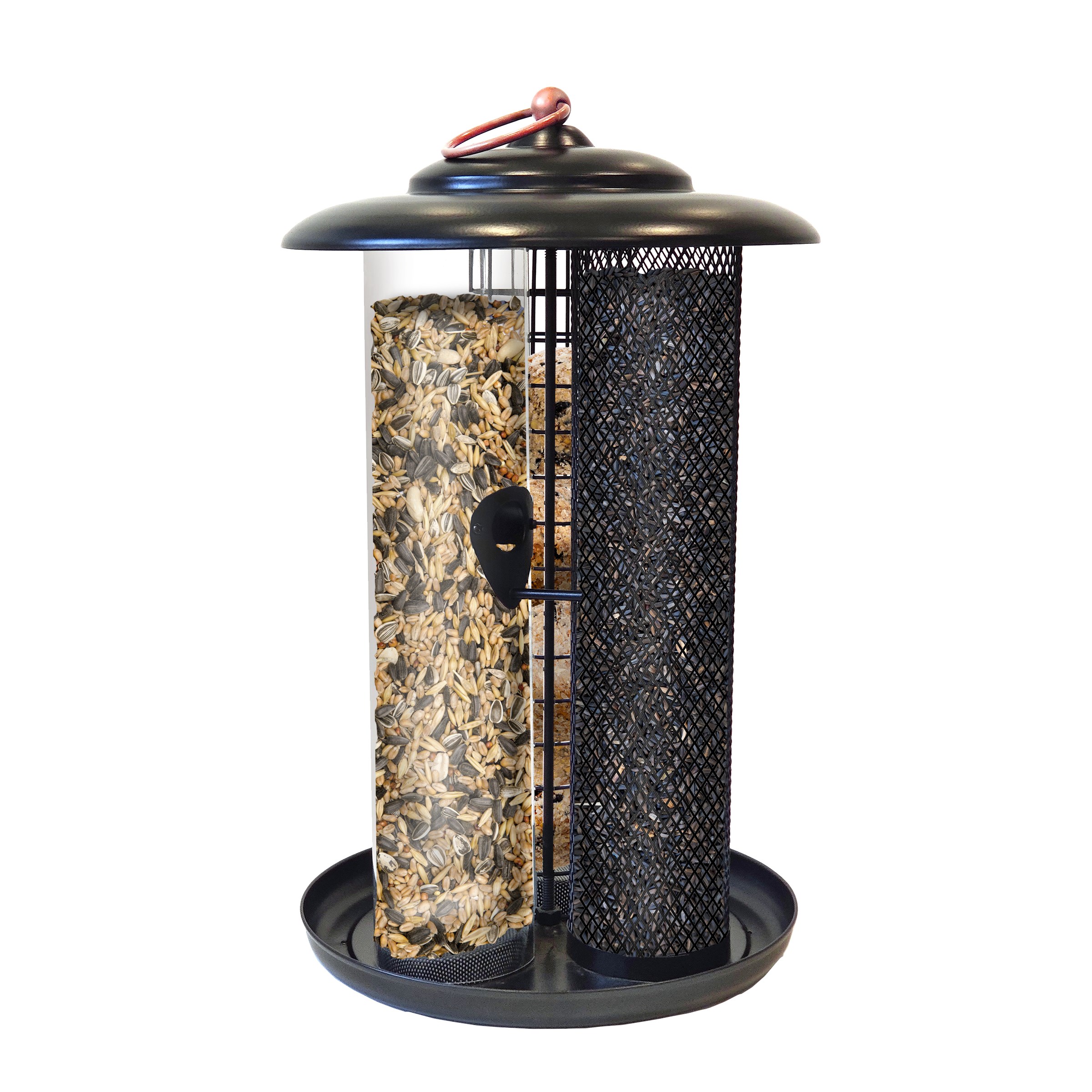 WoodLink Modern Farmhouse Triple Tube Mixed Seed Feeder — priced per each; minimum 2; multiples of 2