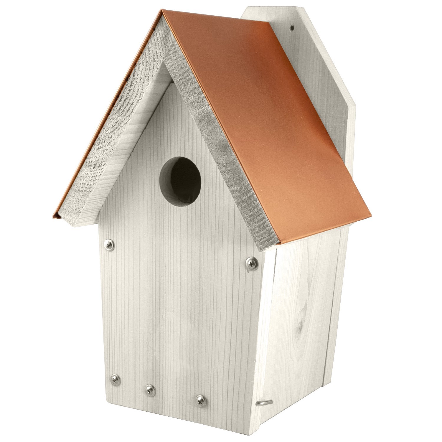 Woodlink Nantucket Bluebird House CopperTop White Wood — priced per each; minimum 2; multiples of 2