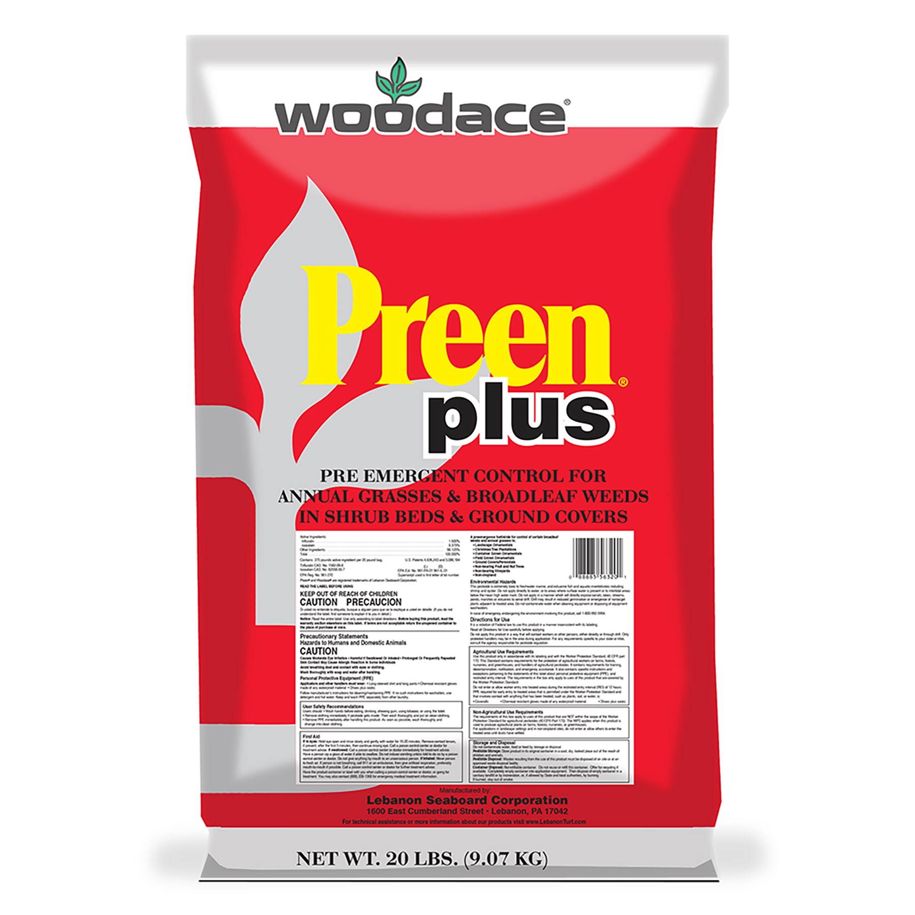 Preen Plus 20LB Granular Herbicide Woodace — Single Unit