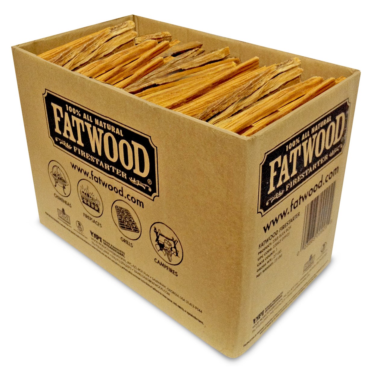 Wood Products Fatwood 25# Bulk Box