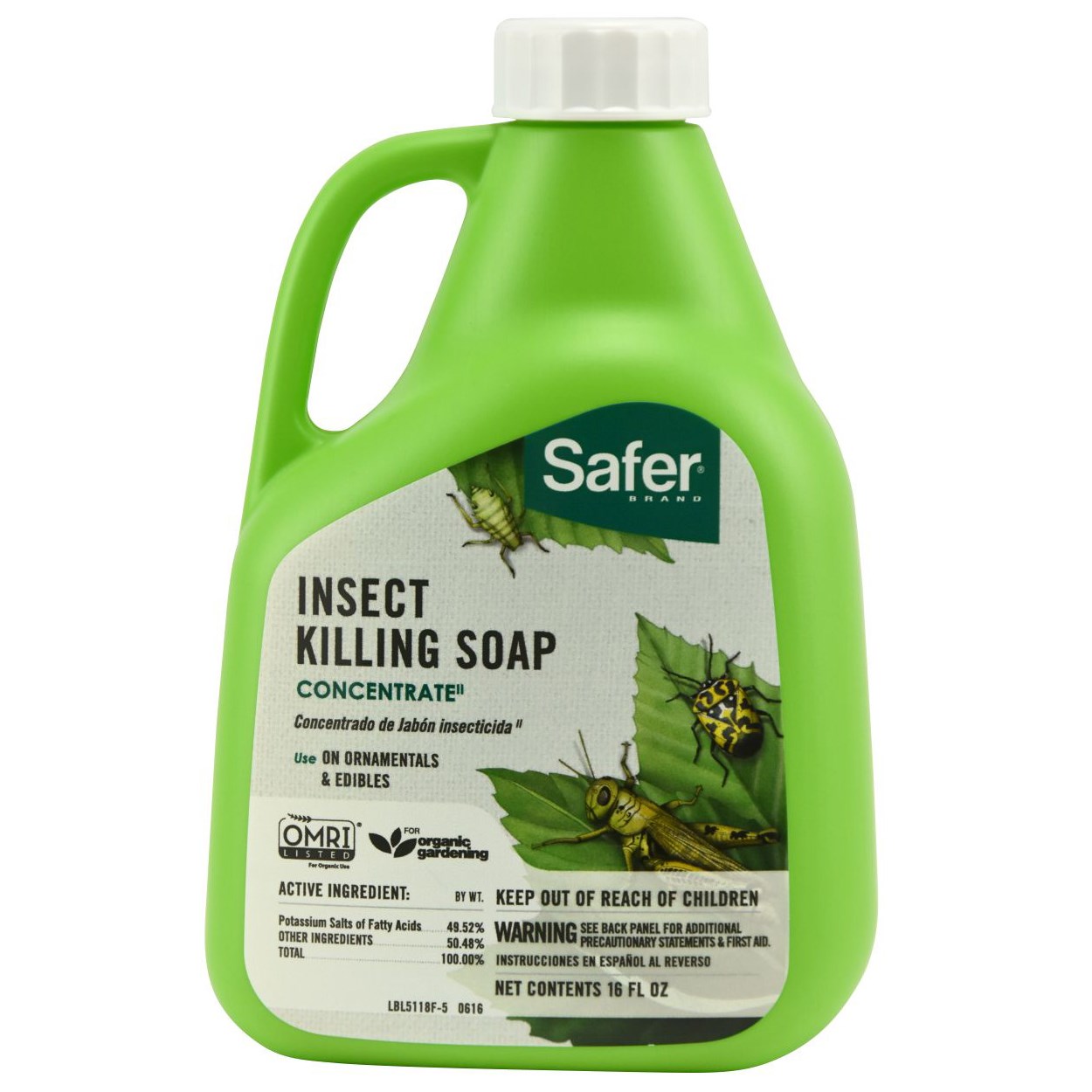 Safer 16oz Flower & Gard Insect Soap Conc — priced per each; minimum 6; multiples of 6