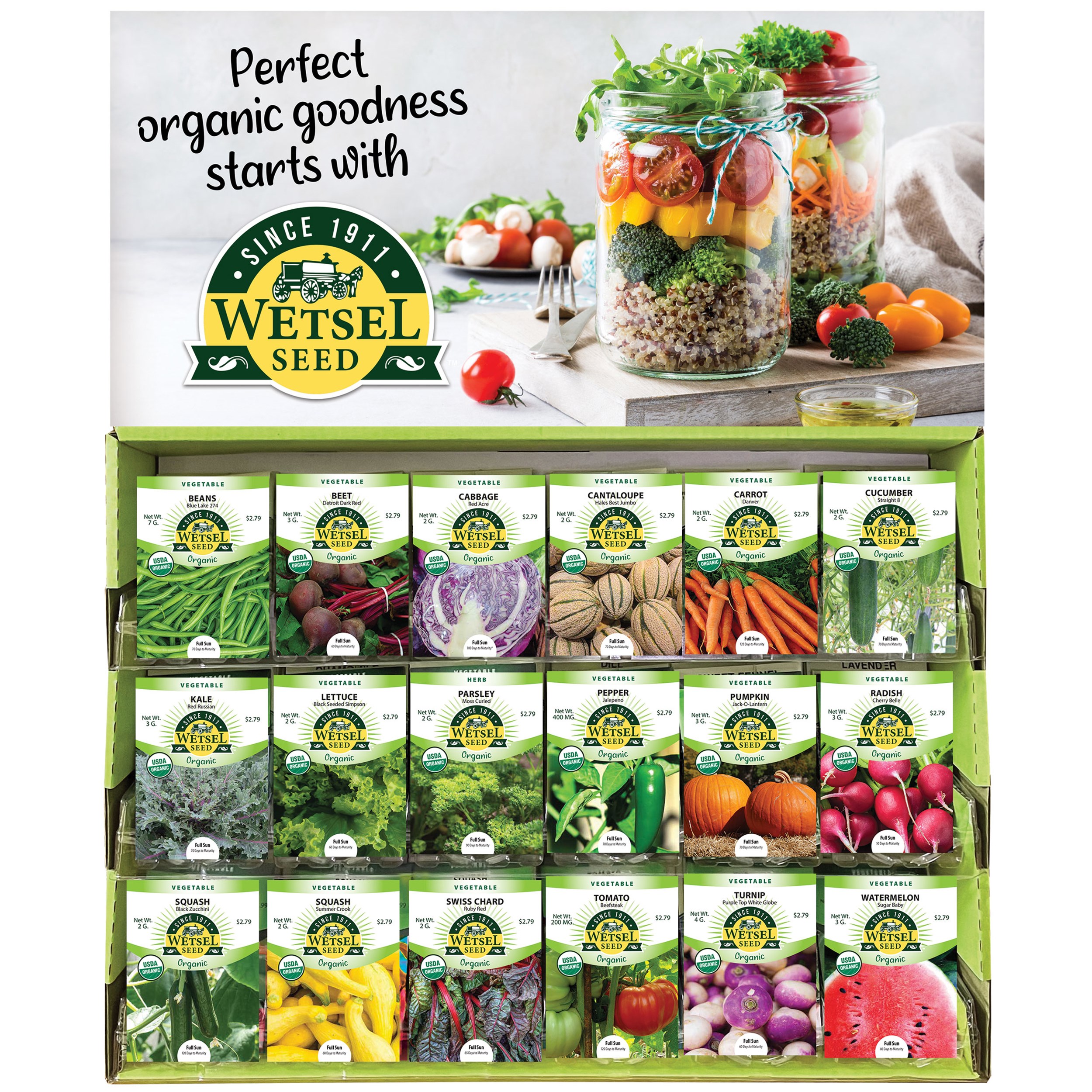 Wetsel 240PKT Organic Counter Display