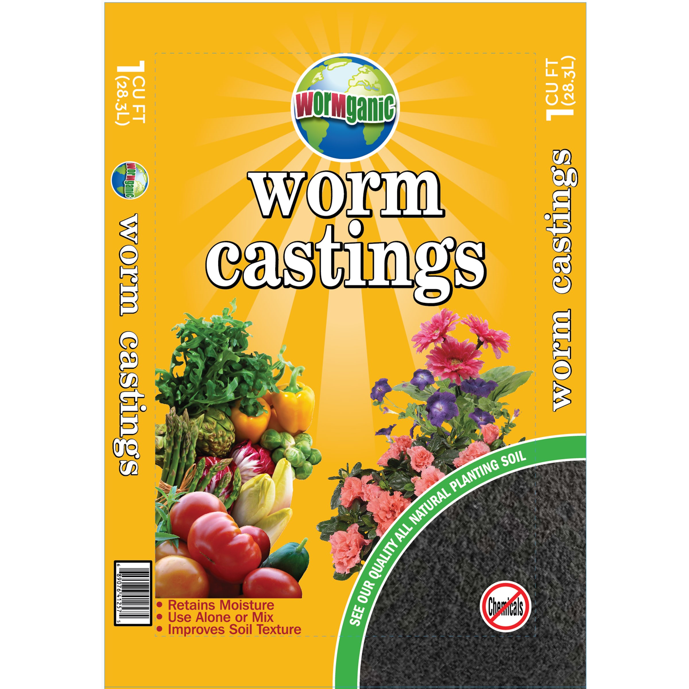 WormGanics 1cf OrganicWorm Castings