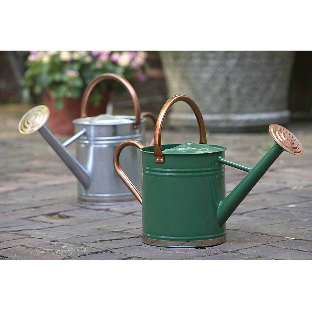 WSP Watering Can 1gal Hunter Green & Copper — priced per each; minimum 6; multiples of 6