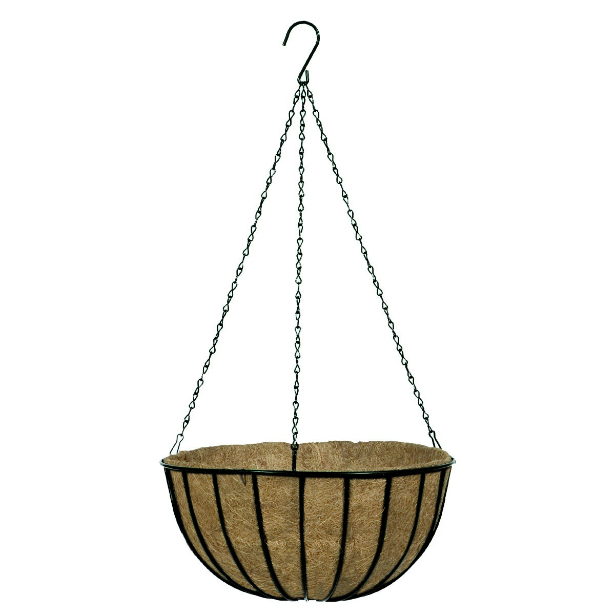 WSP 14" Black Trad Hang Basket w/ Liner