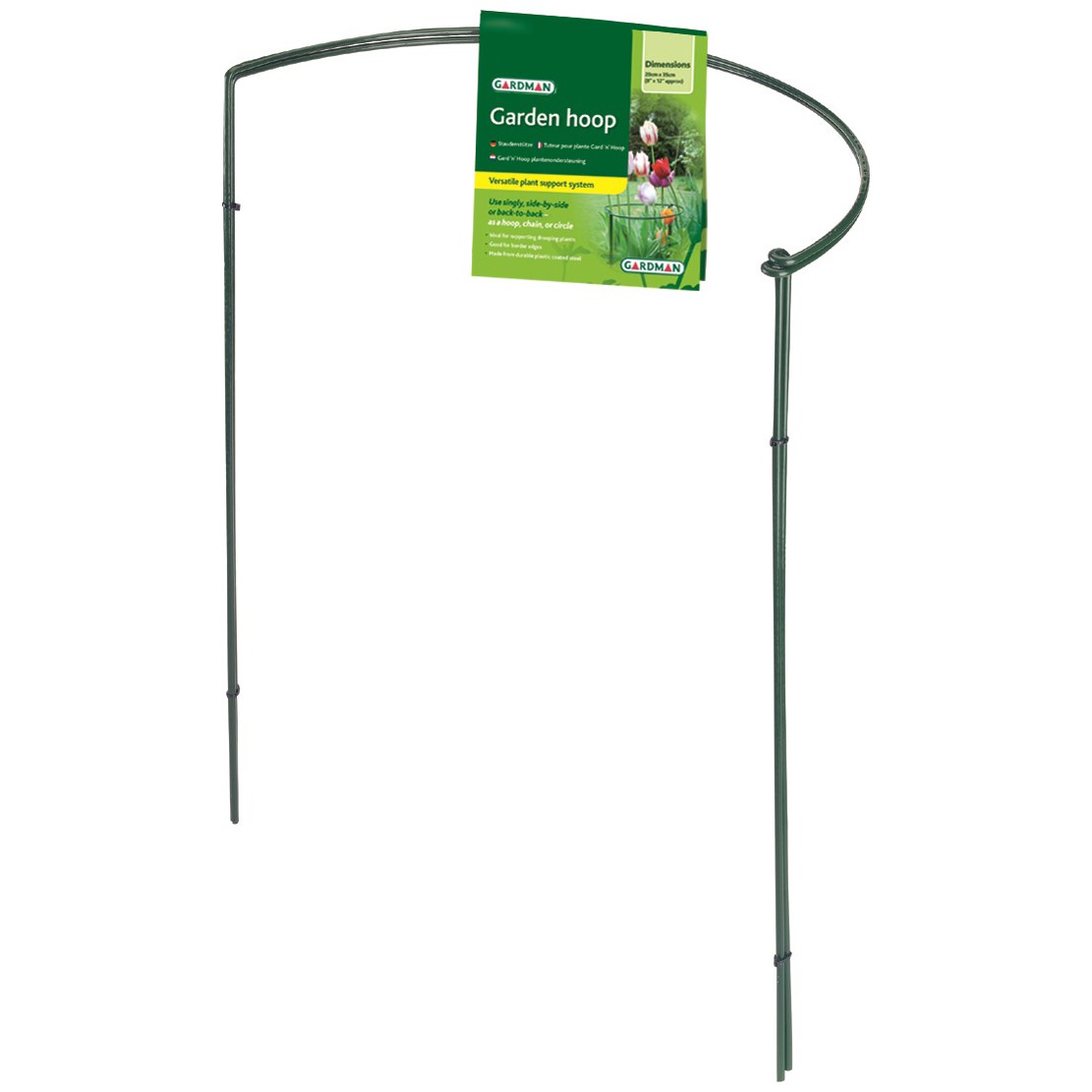 WSP 24"x8" Half Hoop Plant Supports — priced per each; minimum 25; multiples of 25