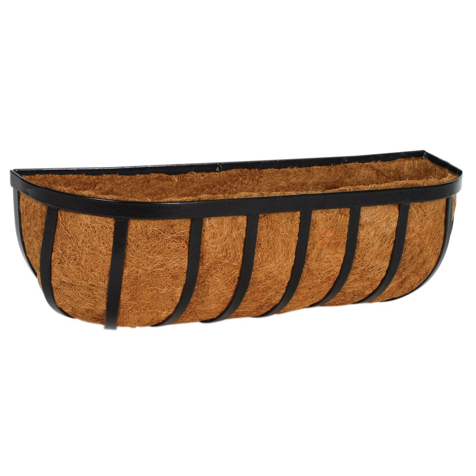 WSP 24" Forge Trough Planter With Coco Liner — priced per each; minimum 5; multiples of 5