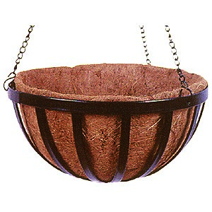 WSP 12" Forge Hanging Basket With Coco Liner — priced per each; minimum 5; multiples of 5