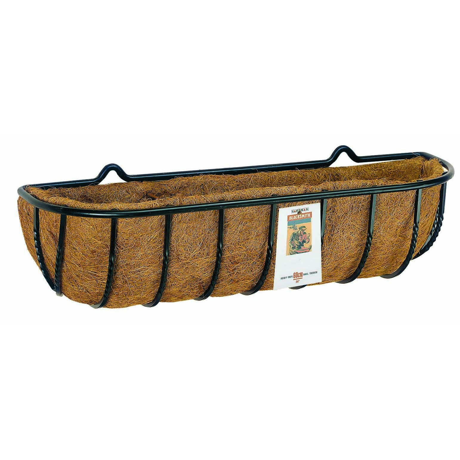 WSP 24" Blacksmith Wall Trough With Coco Liner