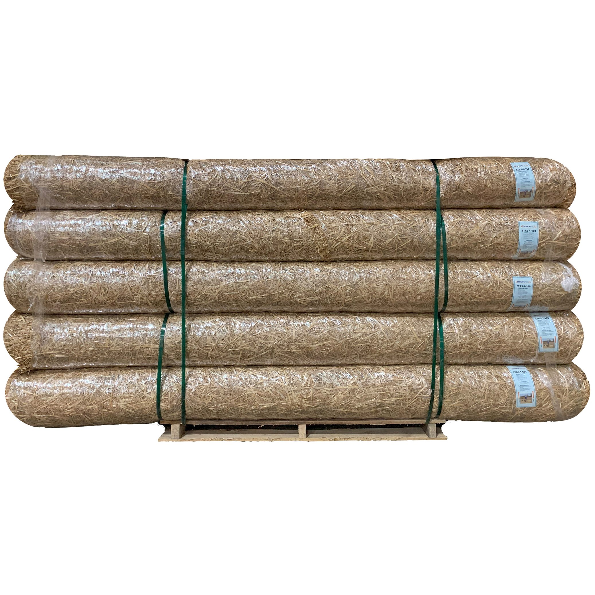 Erosion Tech 8'x112.5' Single Net Straw Blanket — priced per each; minimum 25; multiples of 25